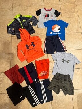 Mixed Kids Athletic Clothing Lot - Under Armour, Nike, Champion Logos kids lot